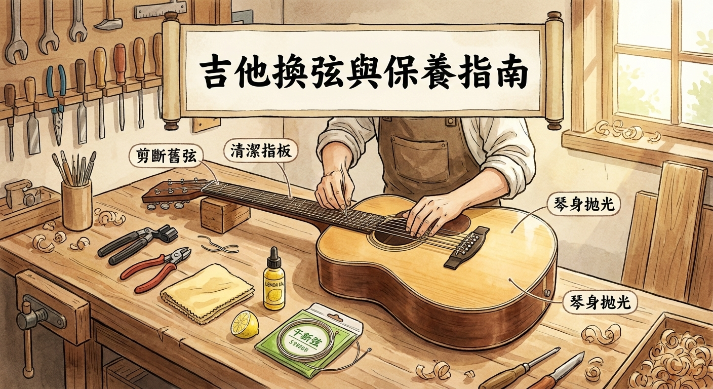[吉他換弦、保養]